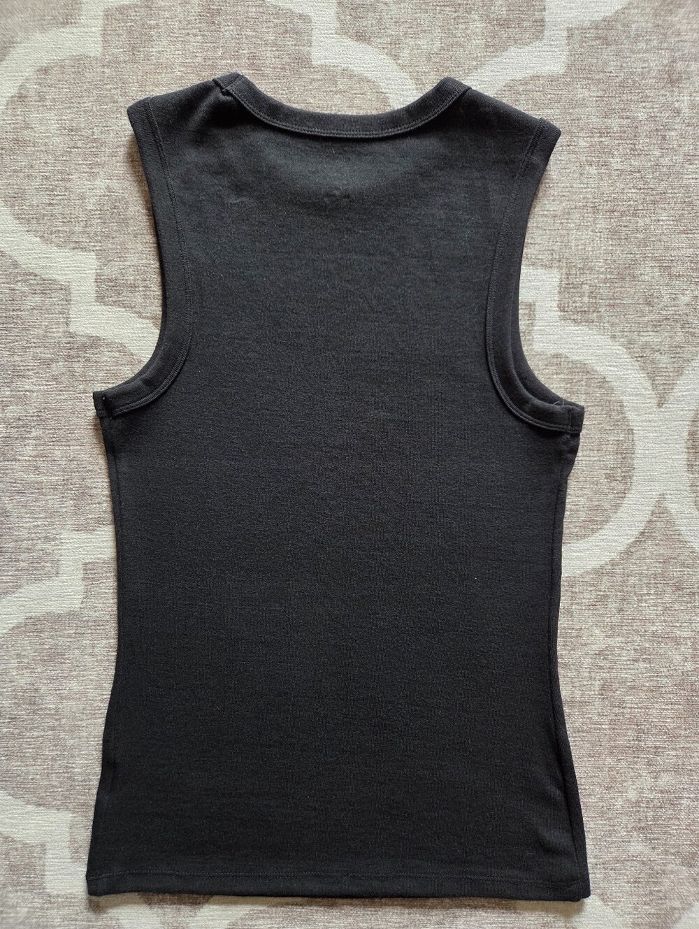 GAP Black Modern Crewneck Tank Top Sz M - Picture 5 of 9